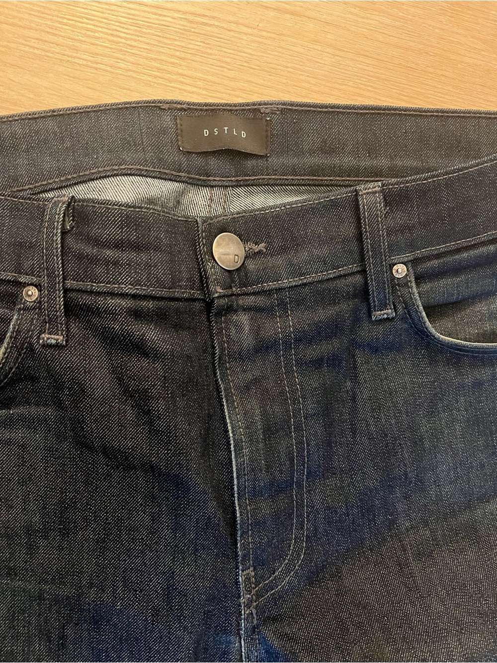 DSTLD Men’s Blackened Indigo Slim Straight Jeans
